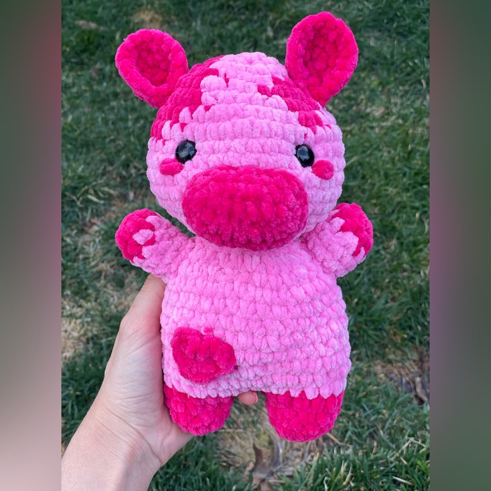 Crochet Strawberry Cow
